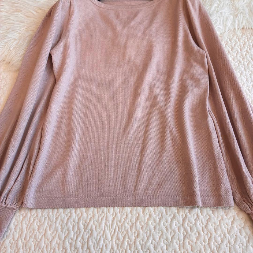 美品♡フォクシー カシミヤシルク クリームパフセーター ピンク　40