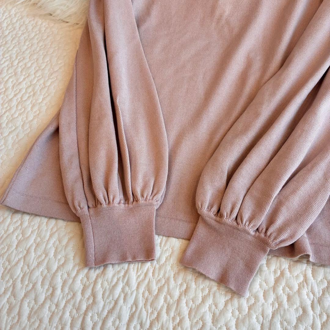 美品♡フォクシー カシミヤシルク クリームパフセーター ピンク　40