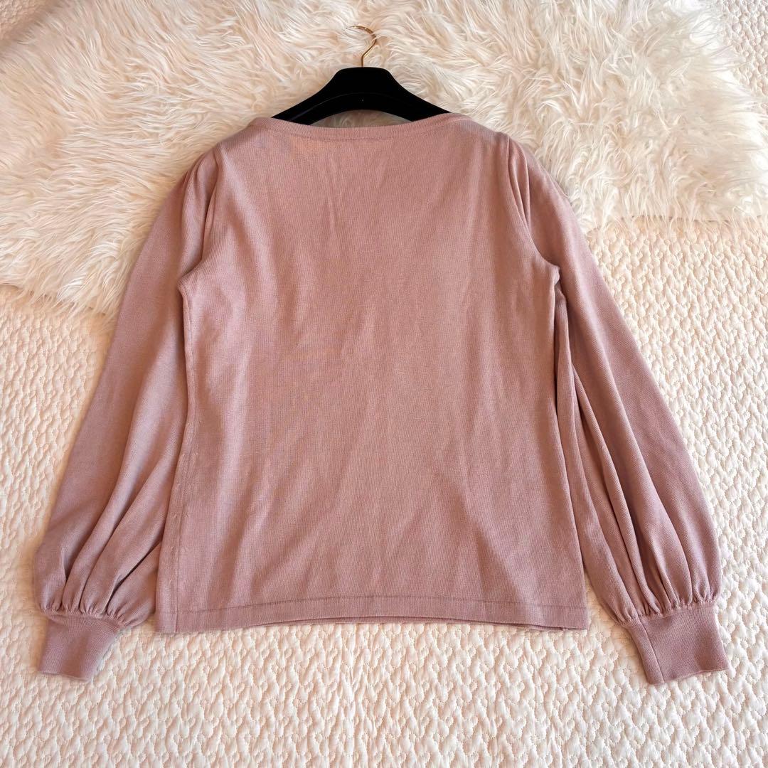美品♡フォクシー カシミヤシルク クリームパフセーター ピンク　40