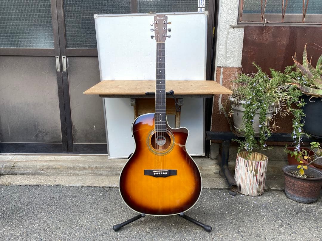 morris r-401 ts エレアコ　アコースティックギター　ソフトケース