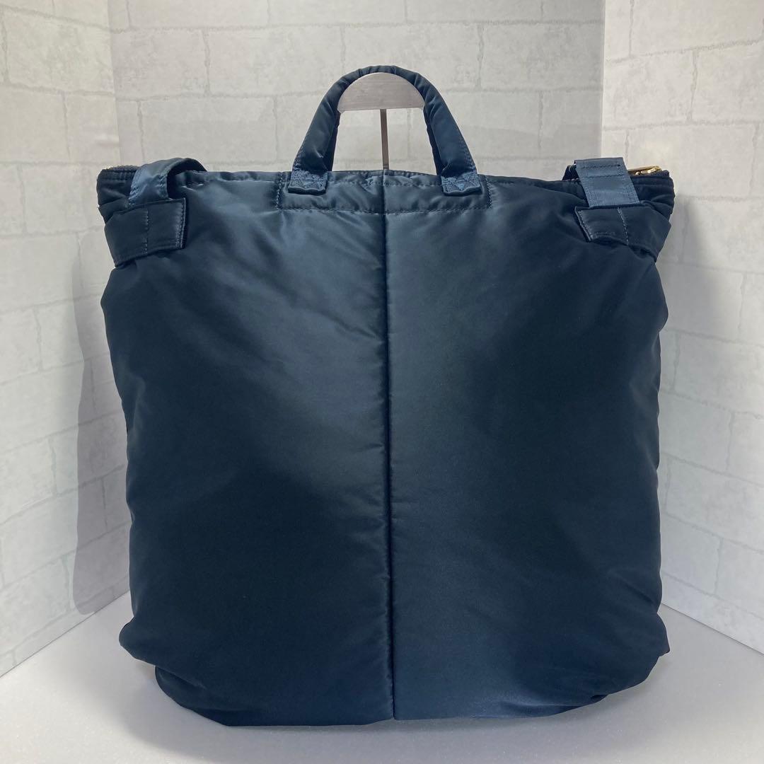 未使用級 新型 ポーター タンカー 2way ヘルメットバッグ アイアンブルー