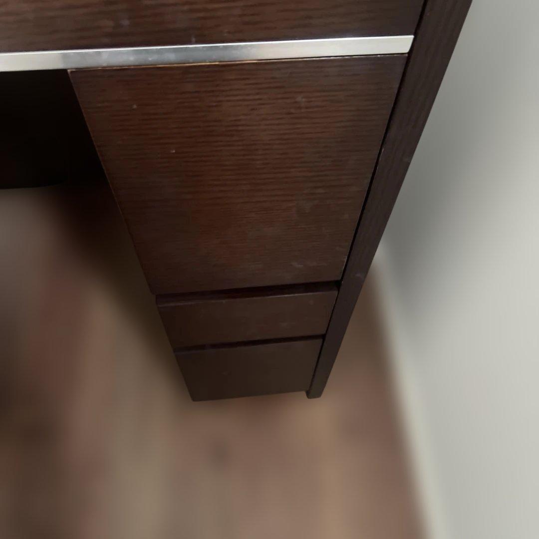 ダークブラウン三面鏡ドレッサー　※椅子別売り