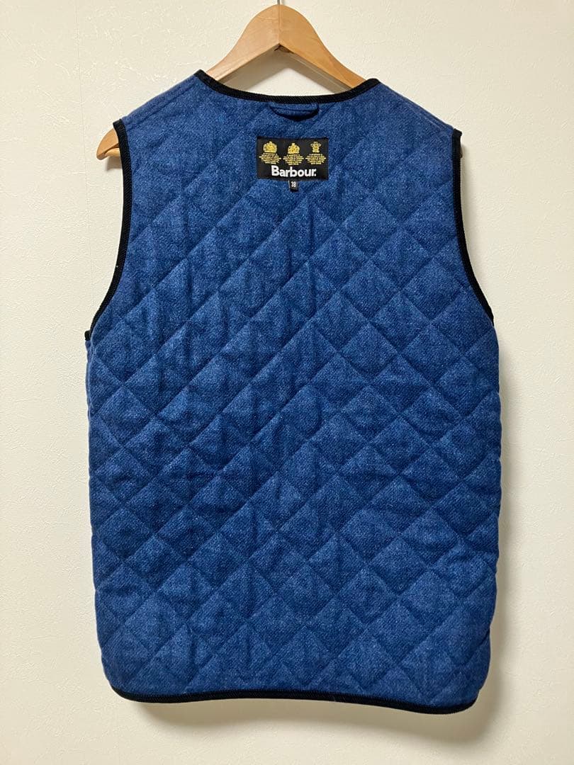 Barbour キルティング ライナー ベスト　ウール　38 スリーワラント