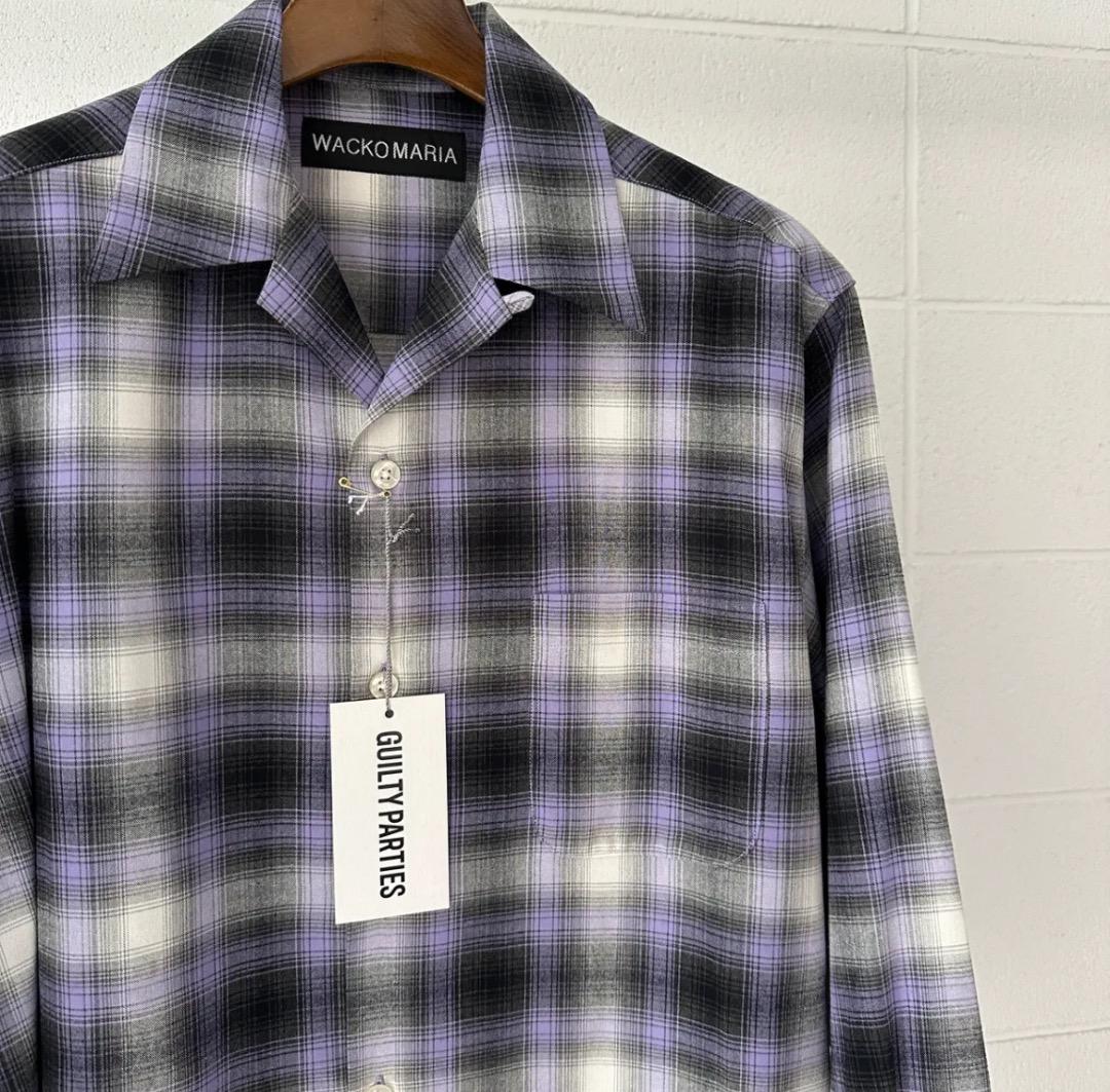 トップス WACKOMARIA OMBRE CHECK OPEN COLLAR SHIRT