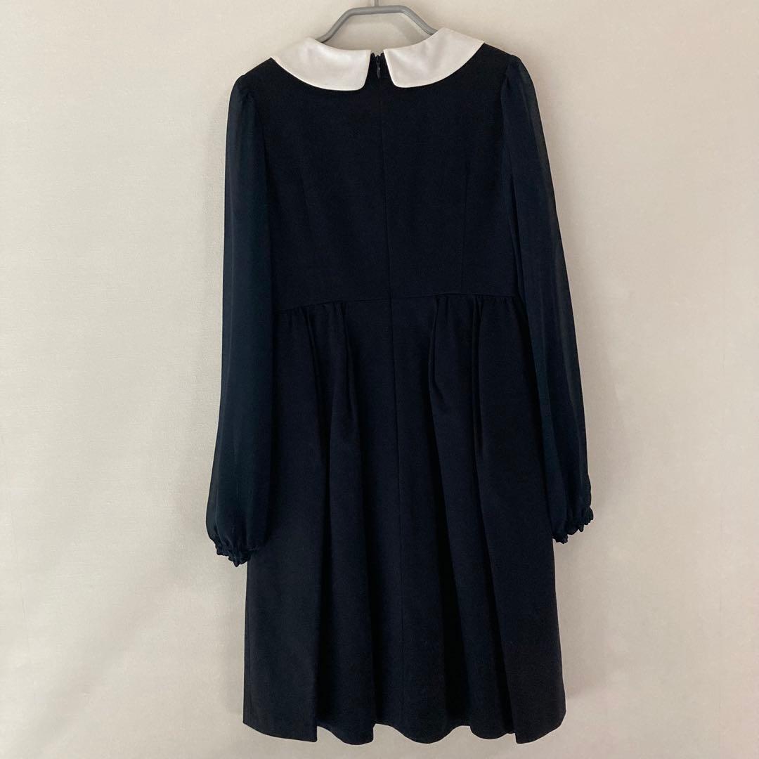 【美品】TOCCA　ネイビー リボンフォーマルワンピース 160