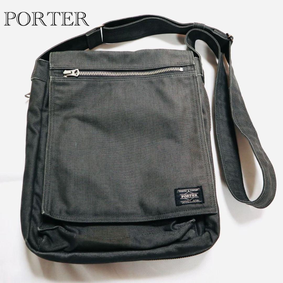 PORTER ダークグレー ショルダーバッグ