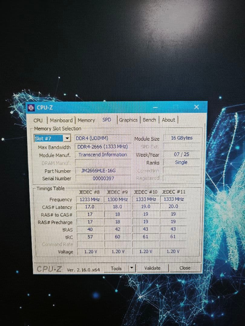 Transcend 16GBx2 DDR4 2666MHz メモリ