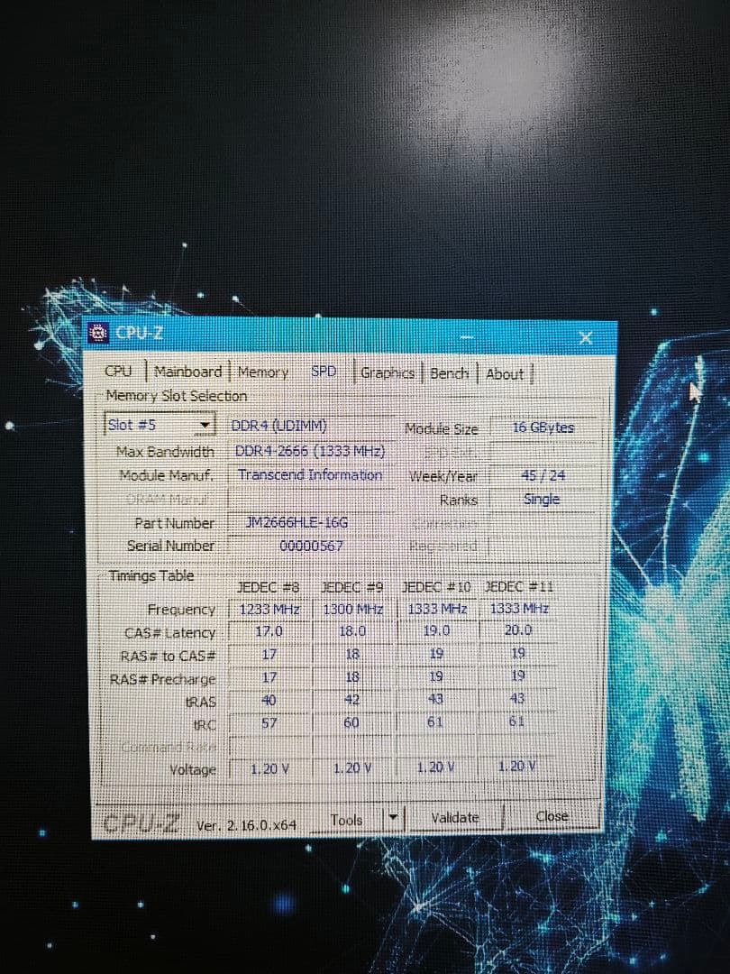 Transcend 16GBx2 DDR4 2666MHz メモリ