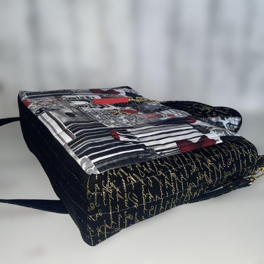 maruru サイド別マチトート、ストラップセット、ラウンド巾着大