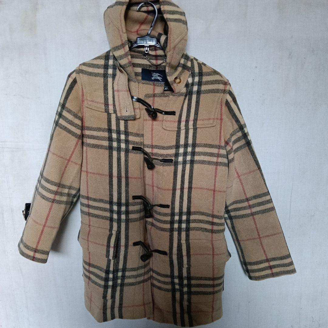 バーバリーロンドン ノバチェック柄 ウールダッフルコート レディース Lサイズ