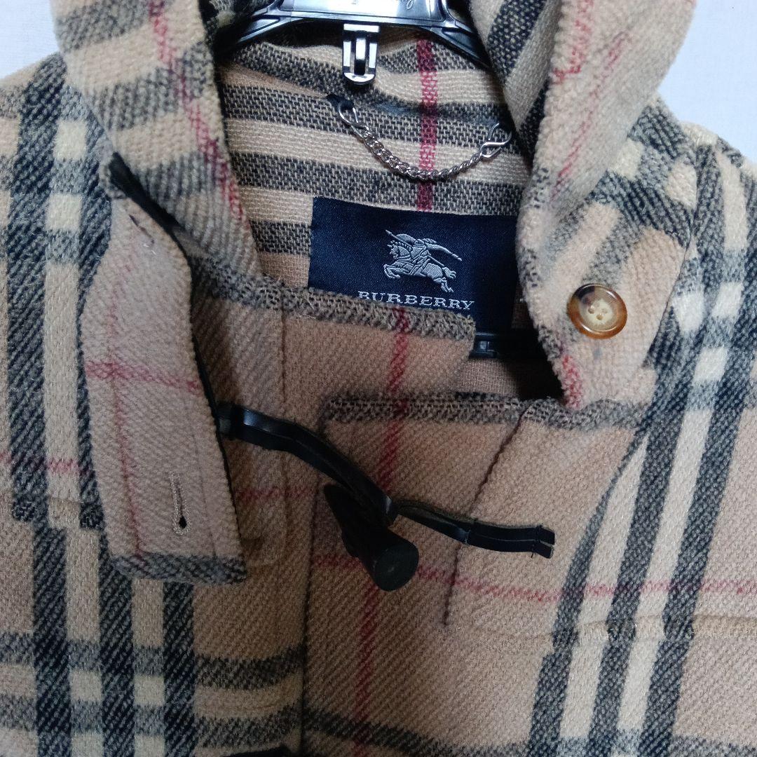 バーバリーロンドン ノバチェック柄 ウールダッフルコート レディース Lサイズ