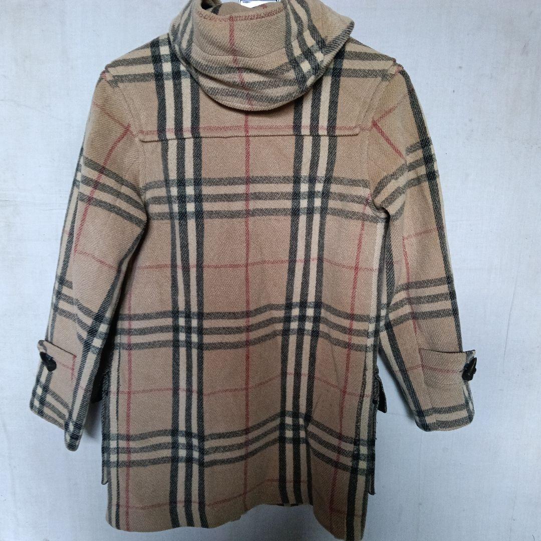 バーバリーロンドン ノバチェック柄 ウールダッフルコート レディース Lサイズ