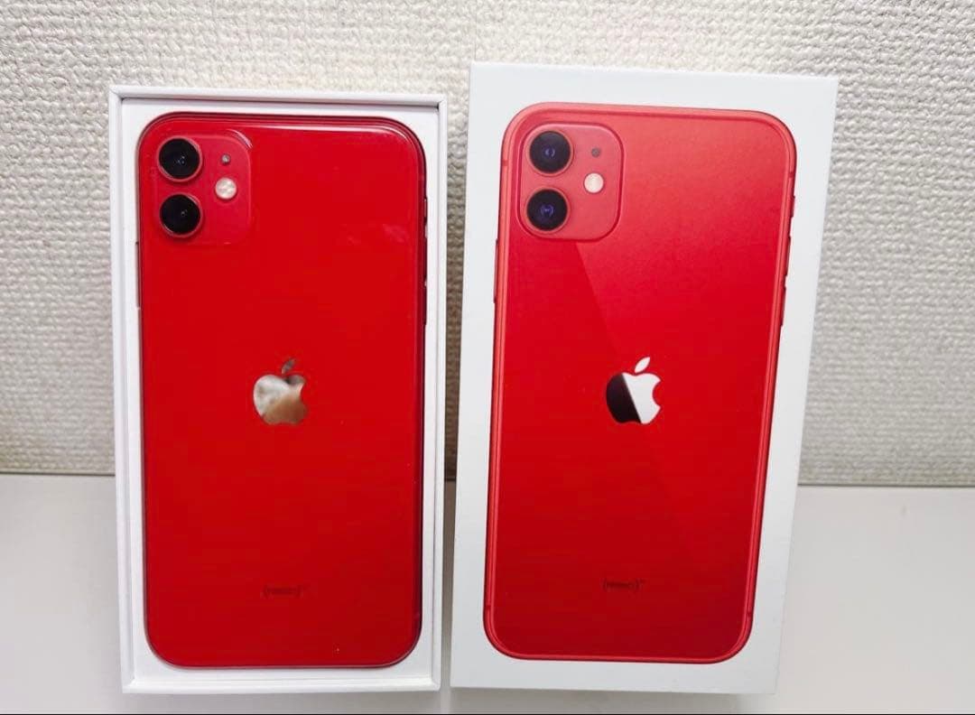 【箱あり】iPhone11 RED 128GB SIMフリー 動作確認・初期化済