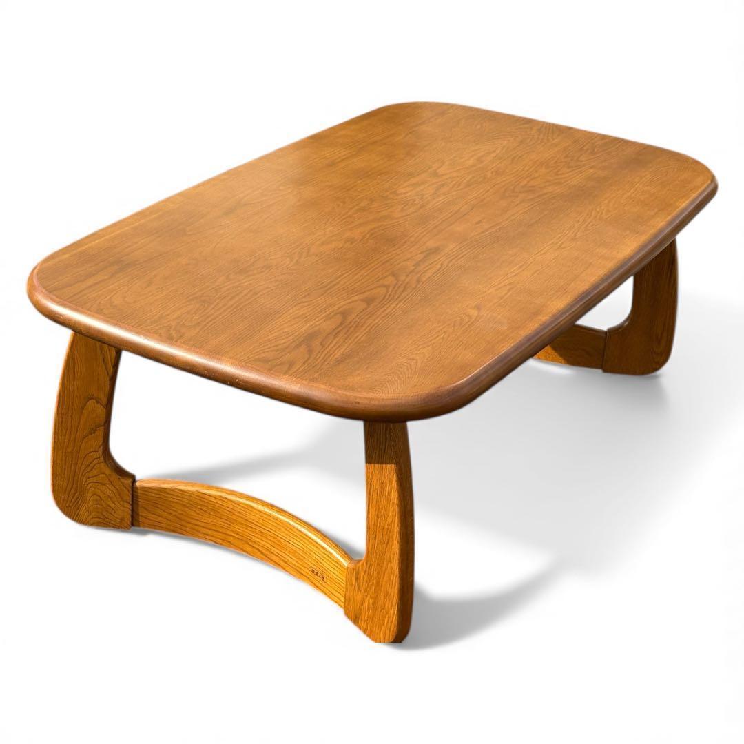 【新春セール】浜本工芸 T-1500 センターテーブル ナラ材 曲木