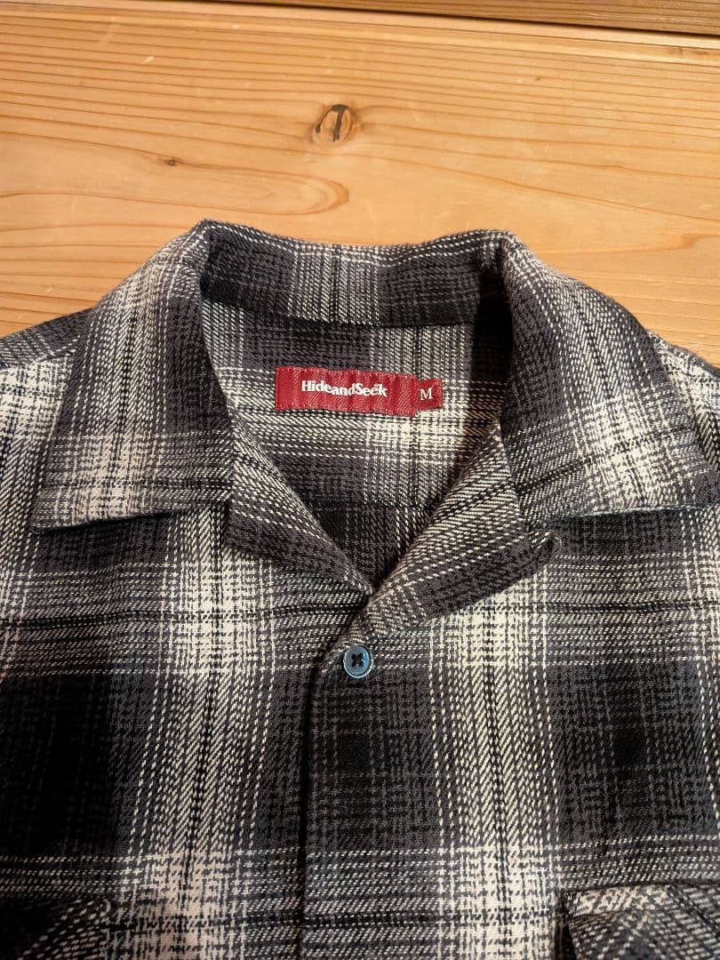 トップス hide and seek Ombre Check L/S Shirt