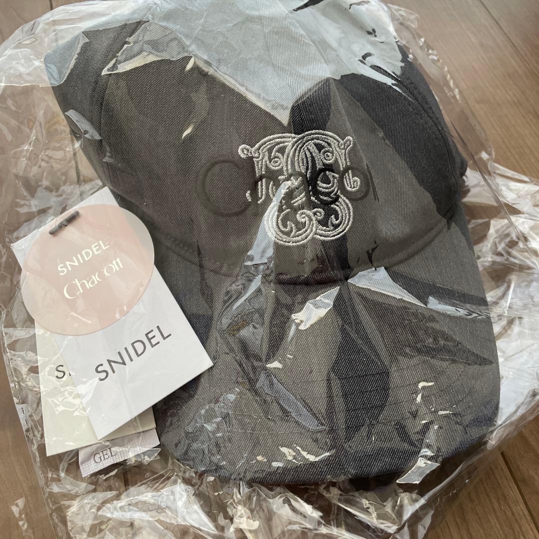 Snidel × Chacott リボン付きグレーキャップ