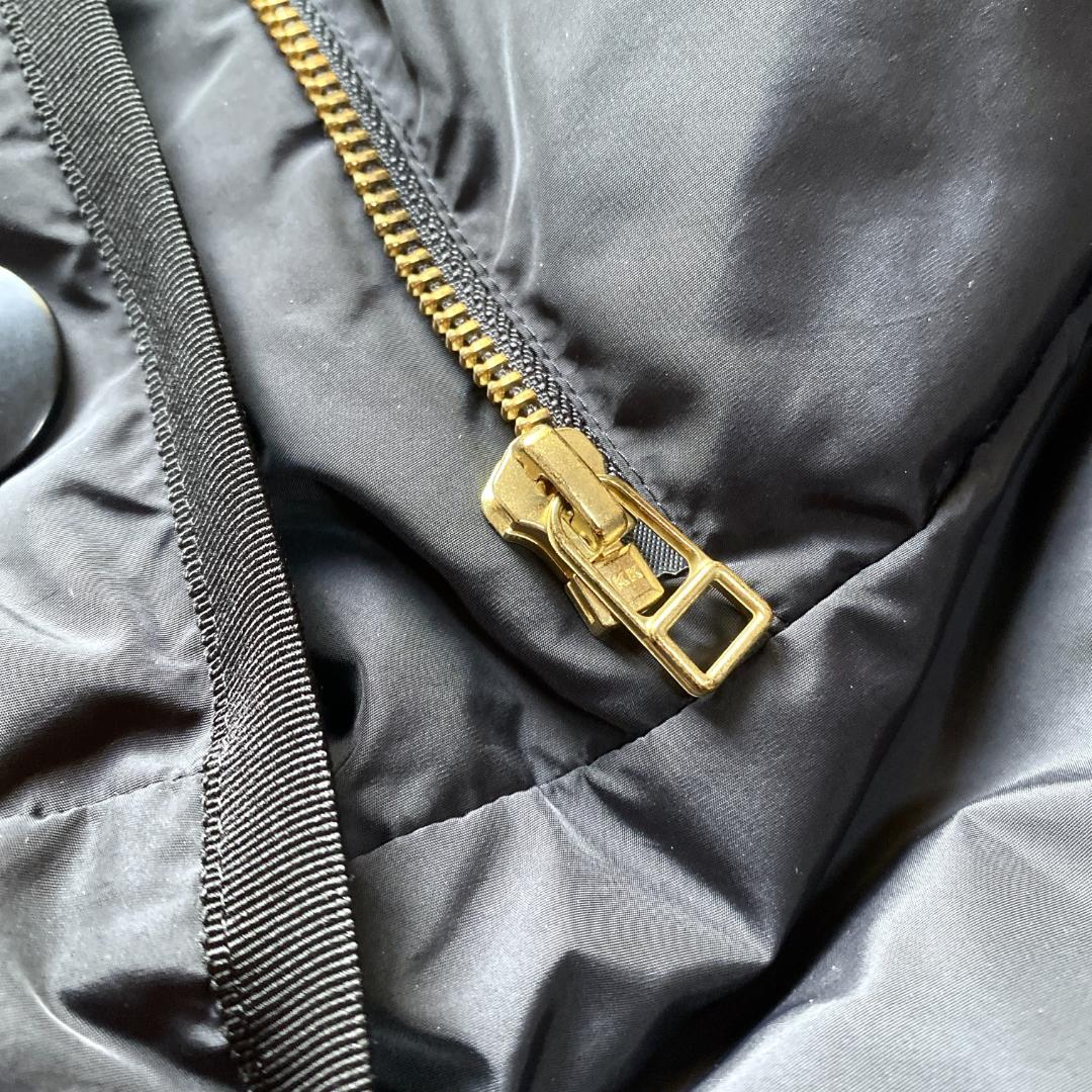 美品✨ボーダーズアットバルコニー イリデッセント パテッド ジャケット 黒 36