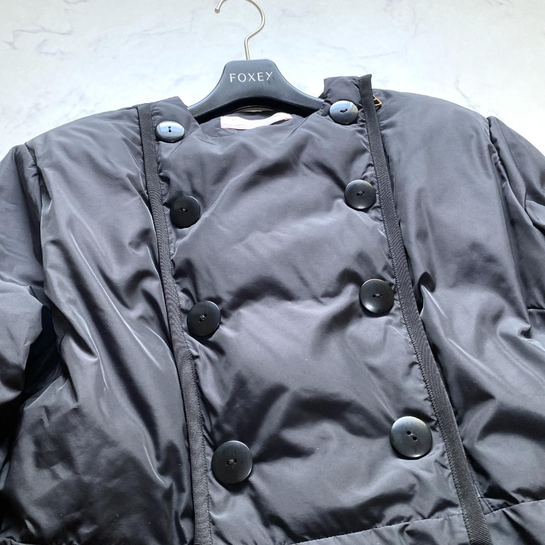 美品✨ボーダーズアットバルコニー イリデッセント パテッド ジャケット 黒 36