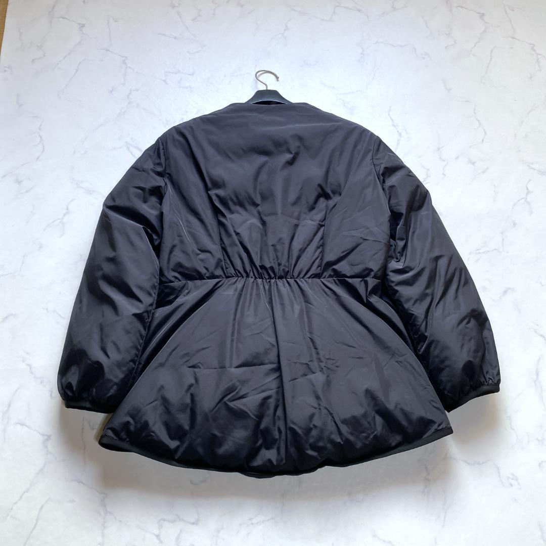 美品✨ボーダーズアットバルコニー イリデッセント パテッド ジャケット 黒 36