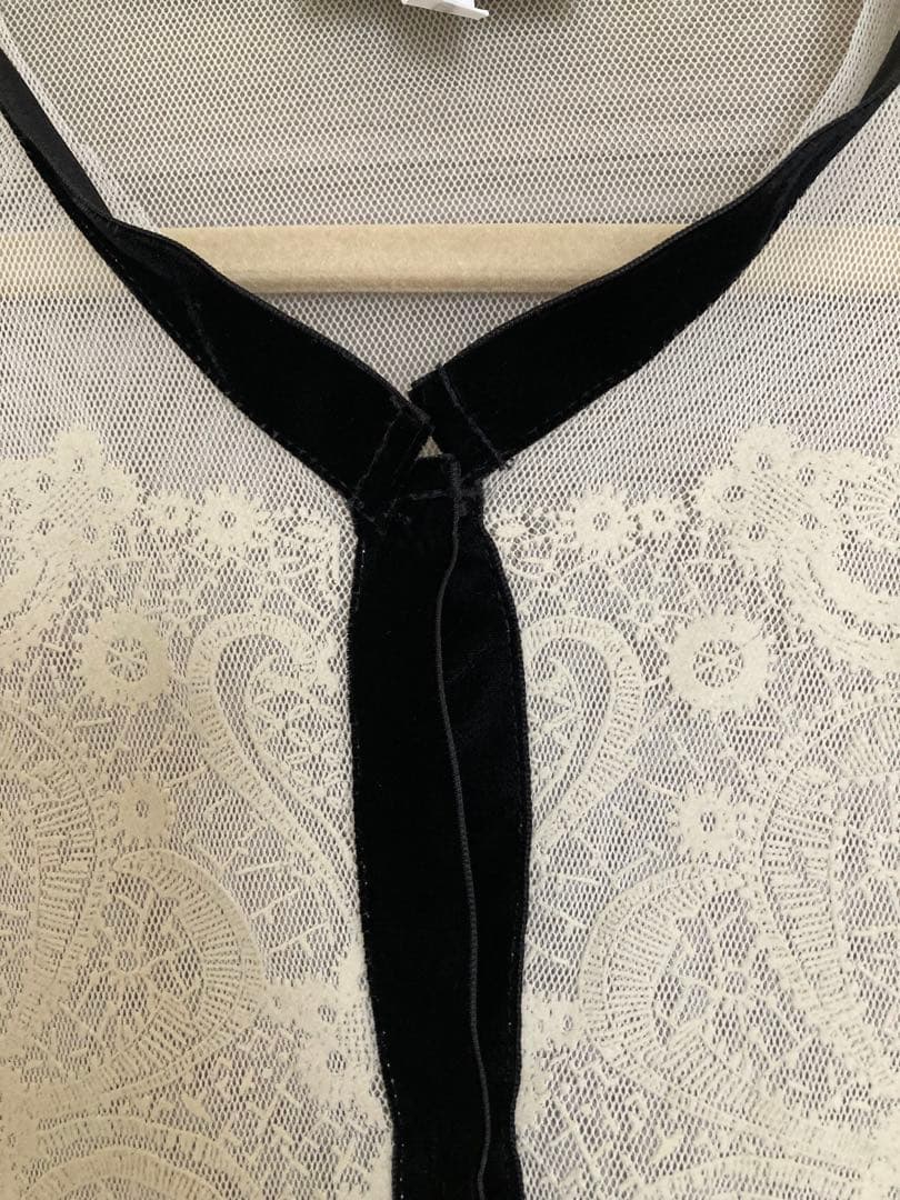 アンティパスト　フロッキーカーディガン　ホワイト