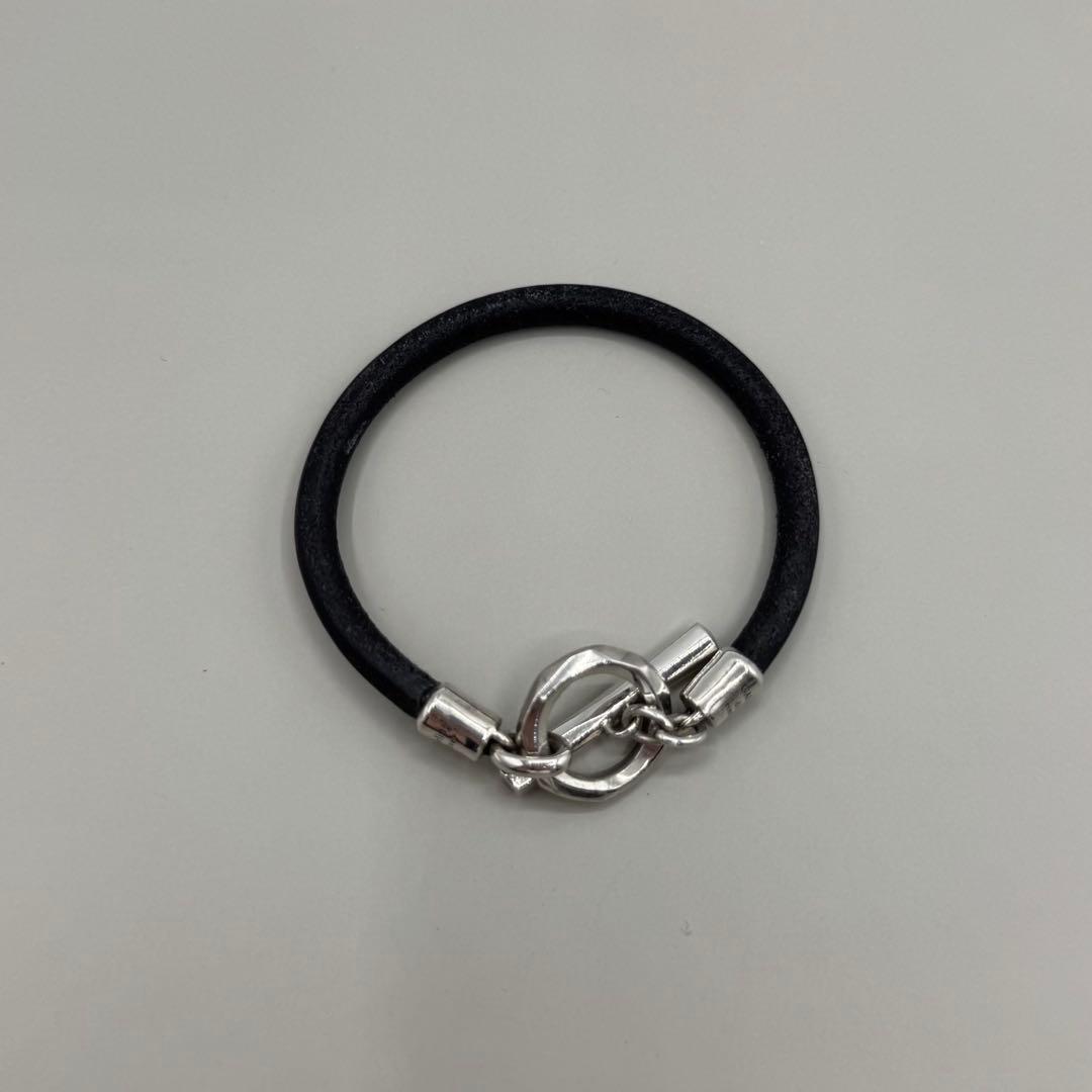 美品　ガルニ　ブレスレット　レザー　シルバー