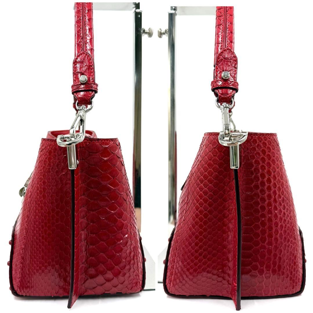 みつうら✨美品✨B-Rounge ビーラウンジ パイソンレザー 2WAY