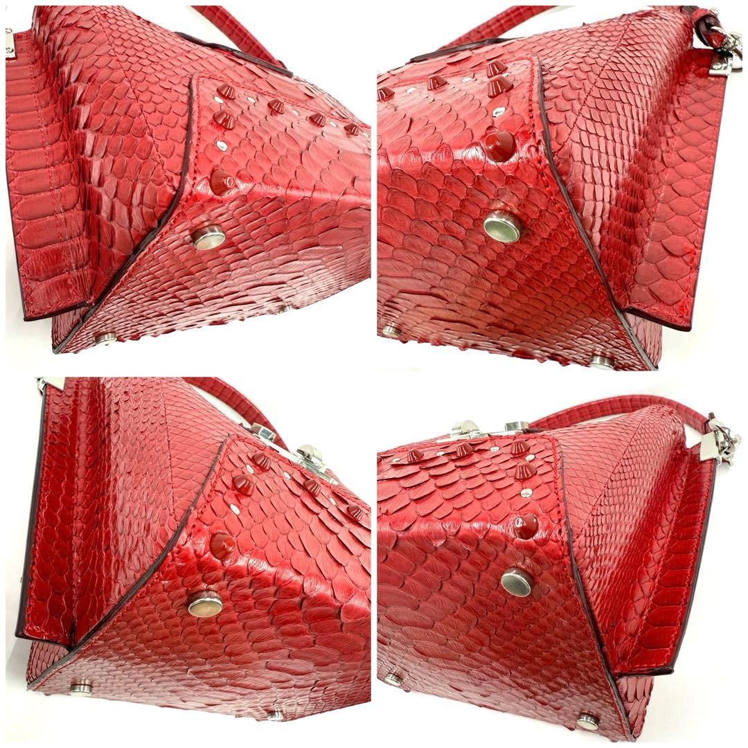 みつうら✨美品✨B-Rounge ビーラウンジ パイソンレザー 2WAY