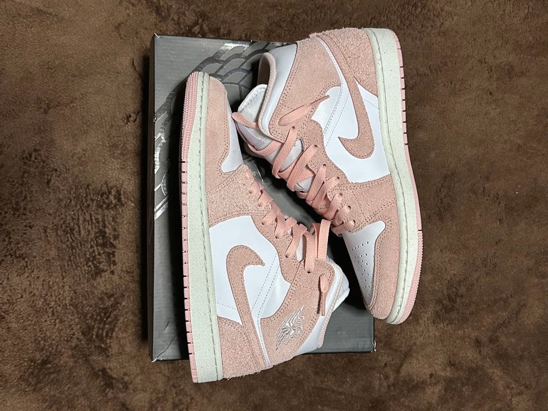 Nike Air Jordan 1 Mid ピンク/ホワイト