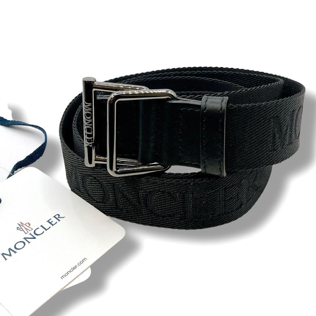新品未使用✨MONCLER モンクレール　ベルト　ロングサイズ　ブラック　メンズ