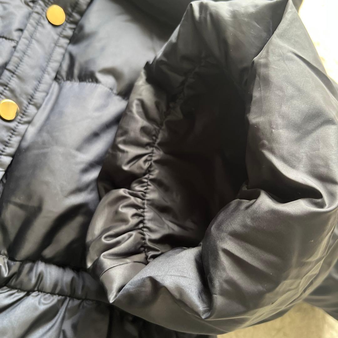 【最終値下げ】　TO BE CHIC ダウンジャケット　フリル　ネイビー　42号