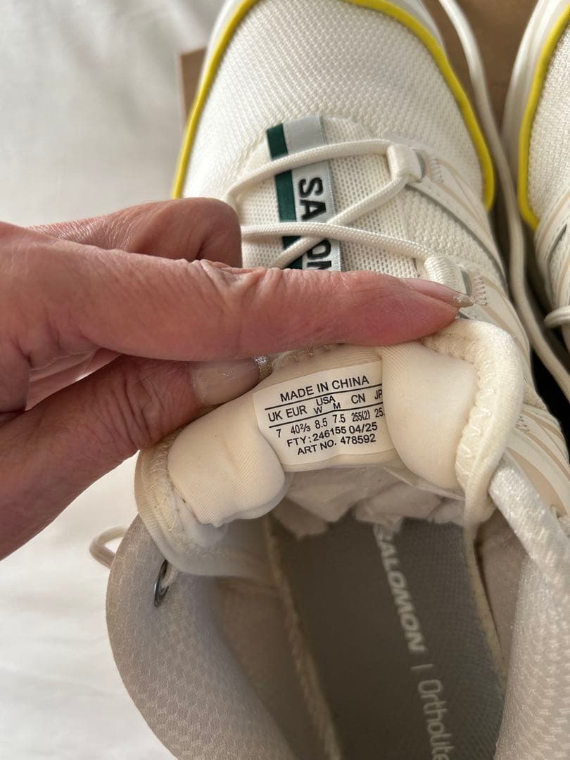 SALOMON トレイルランニングシューズ ホワイト/グリーン