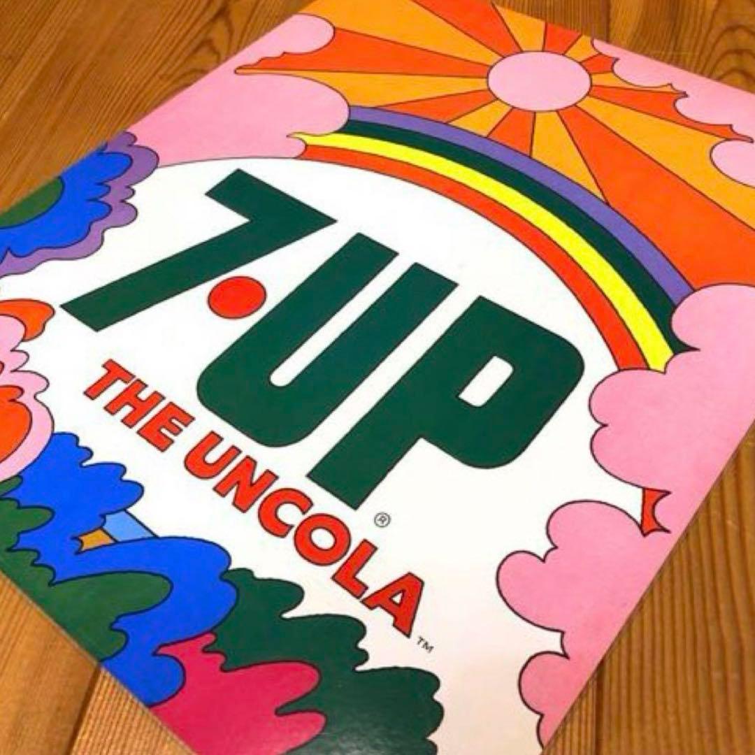 1969年　セブンアップ　7up ジャンボ　ステッカー　サイン　ピーターマックス