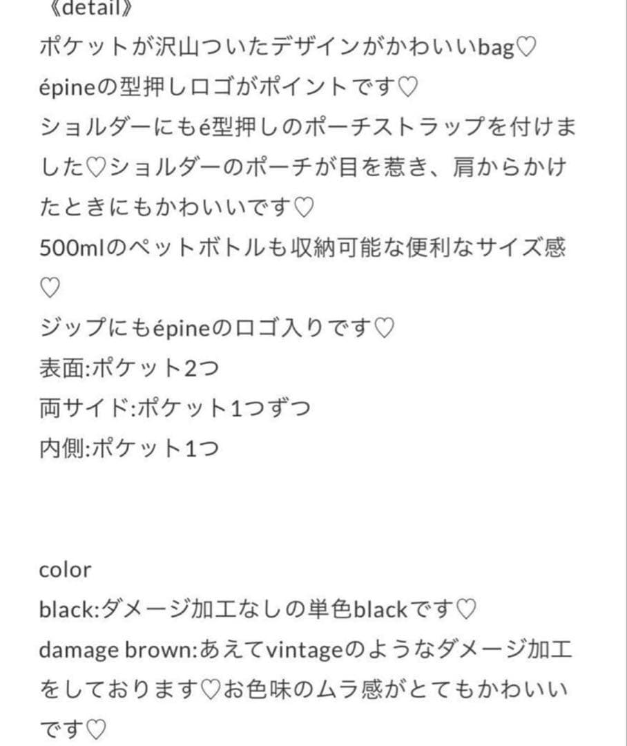 épine pouch Pocket bag black バッグ