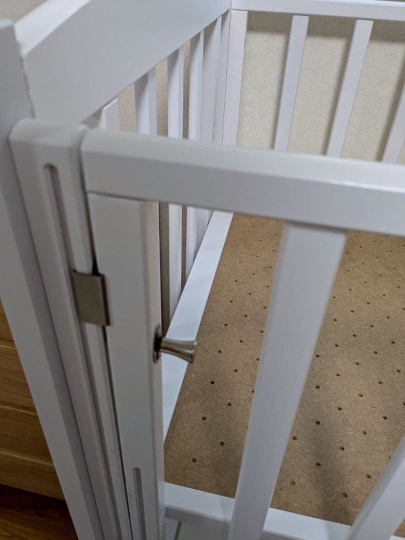 【なーのー様】ベビーベッド　ヤマサキ　ハイタイプベッド　プチモール　ホワイト