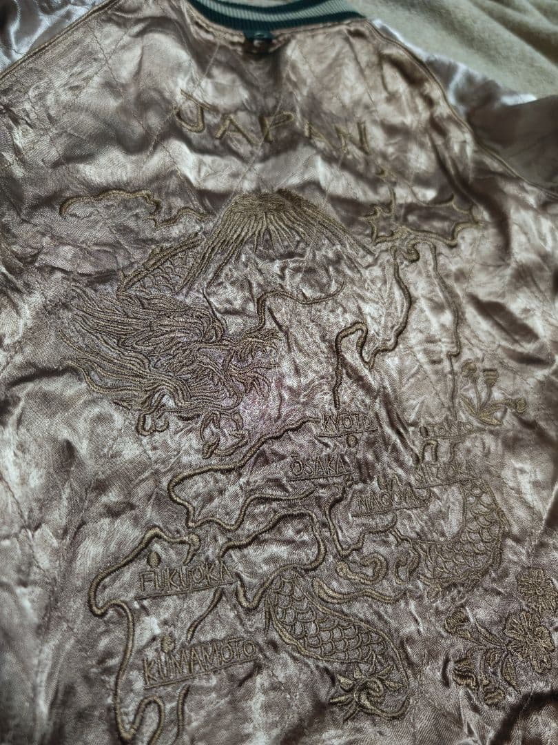 WJK スカジャン 2面用 日本限定 ワシ unisex レーヨン 富士山刺繍