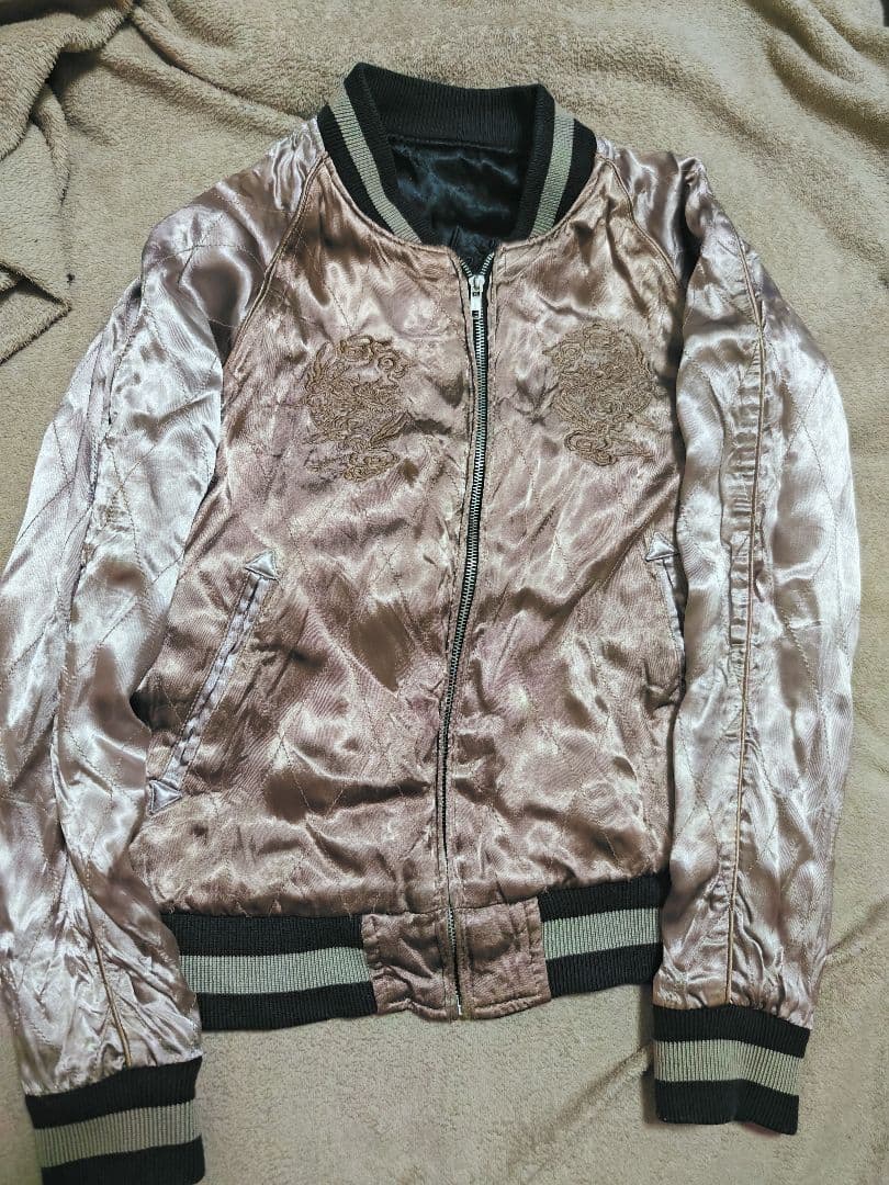 WJK スカジャン 2面用 日本限定 ワシ unisex レーヨン 富士山刺繍