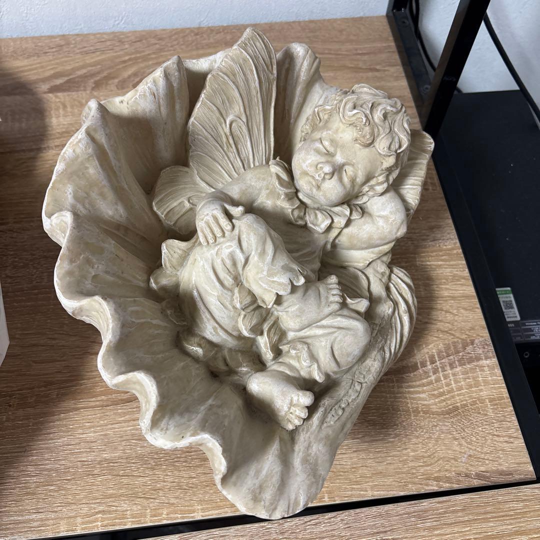 天使　置物　シェル　彫刻像　状態美品　最安値