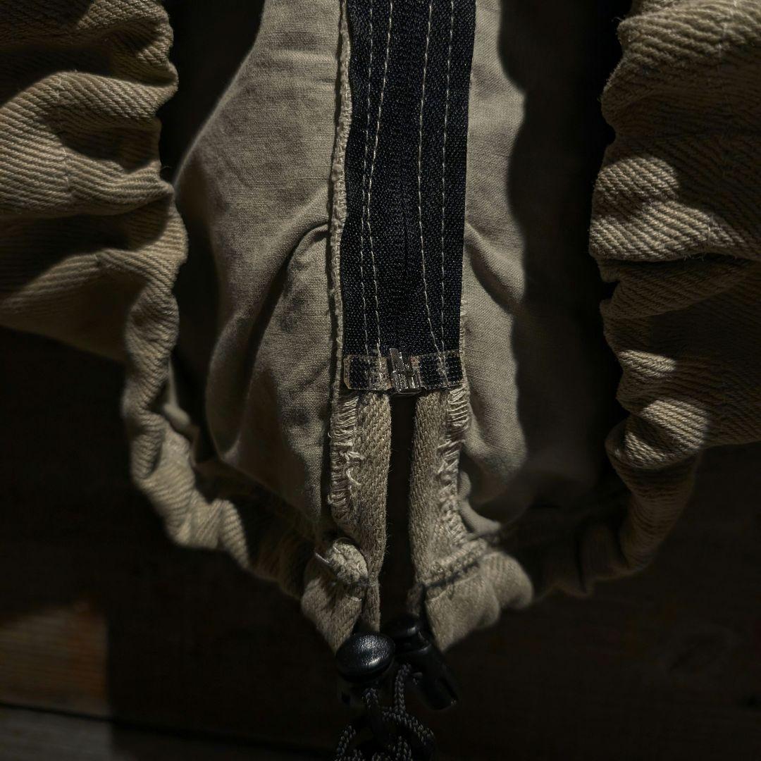 80s USA製 オールリネン 麻 ヘンプ ジップジャケット ドローコード