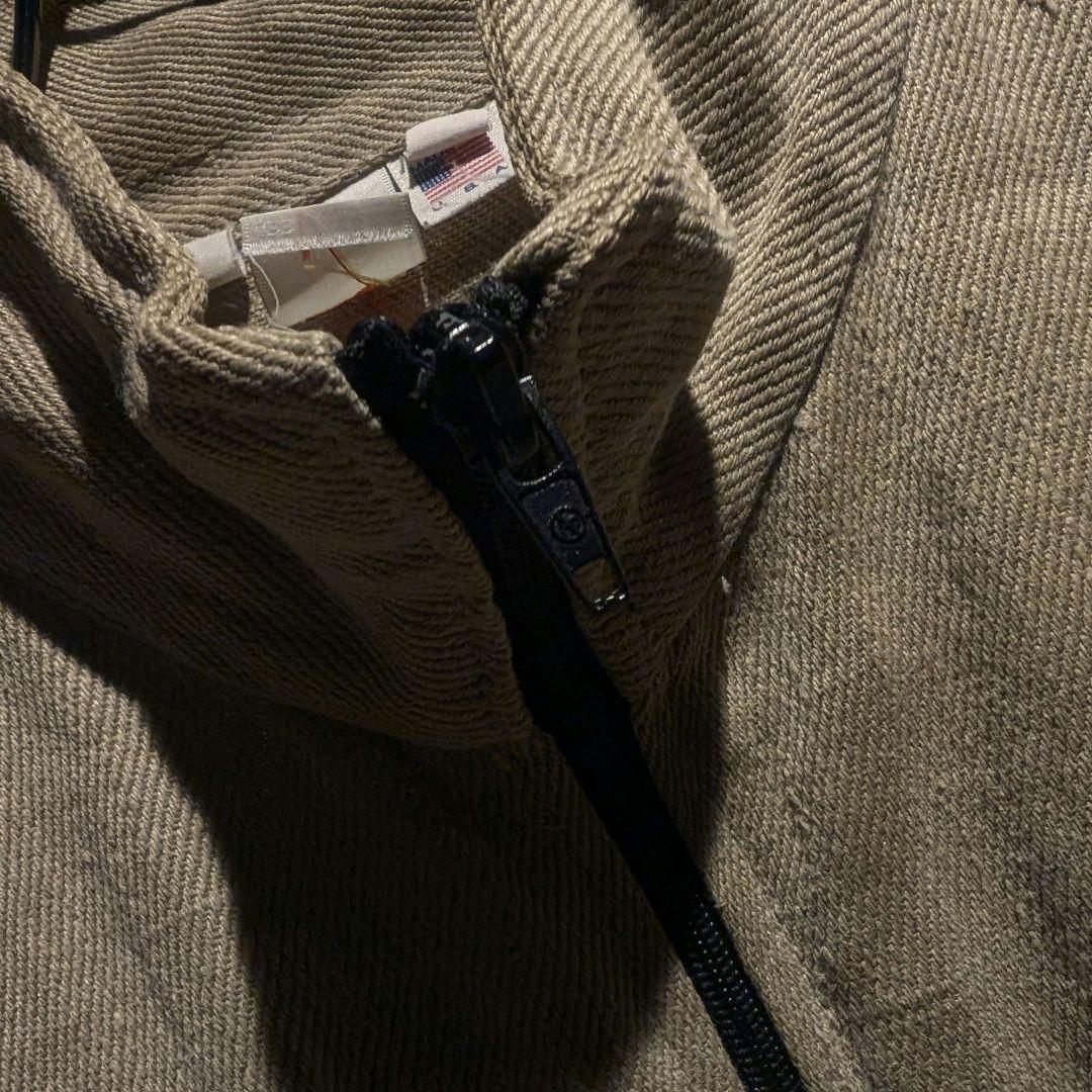 80s USA製 オールリネン 麻 ヘンプ ジップジャケット ドローコード