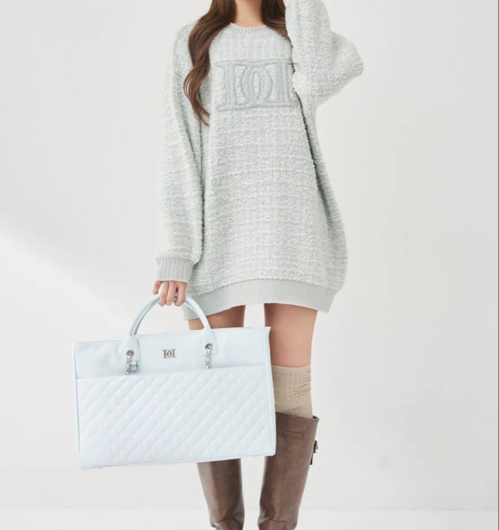 Darich DDロゴツイードニットプルオーバー　ダーリッチ　SAX