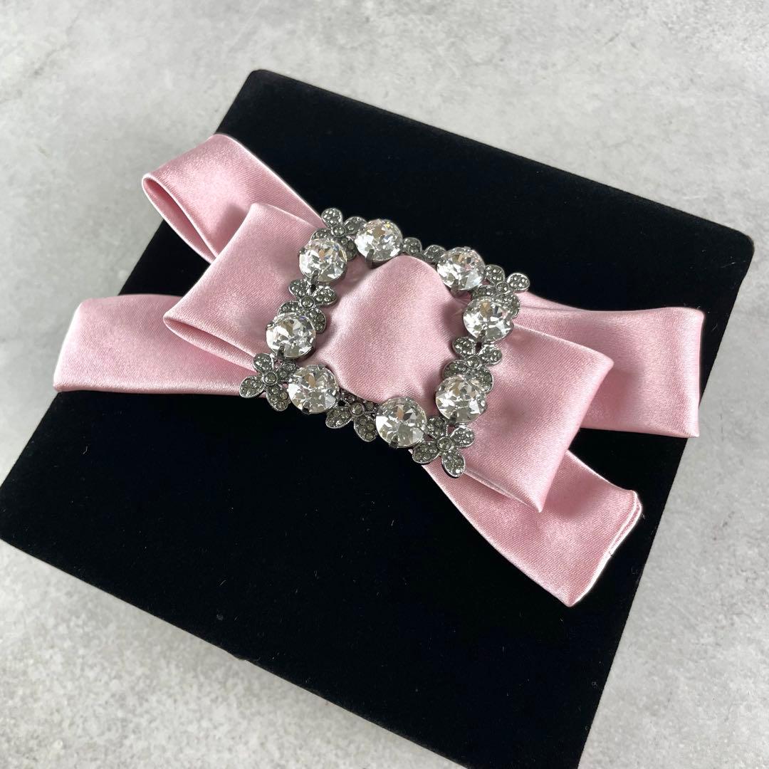 極美品✨ ドルチェアンドガッバーナ バレッタ ビジュー ○箱付き ピンク