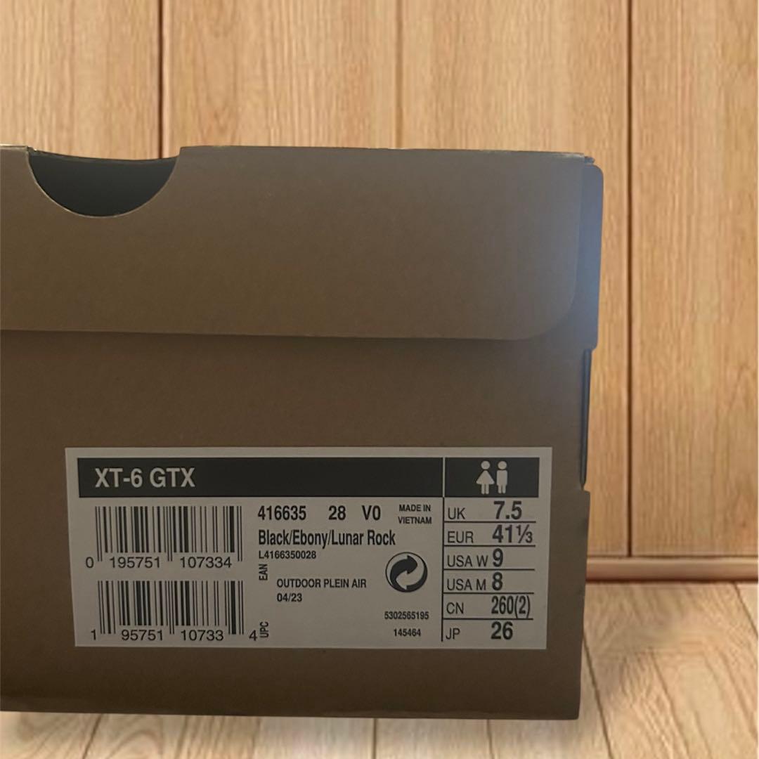 SALOMON XT-6 GTX ゴアテックス ブラック 26cm