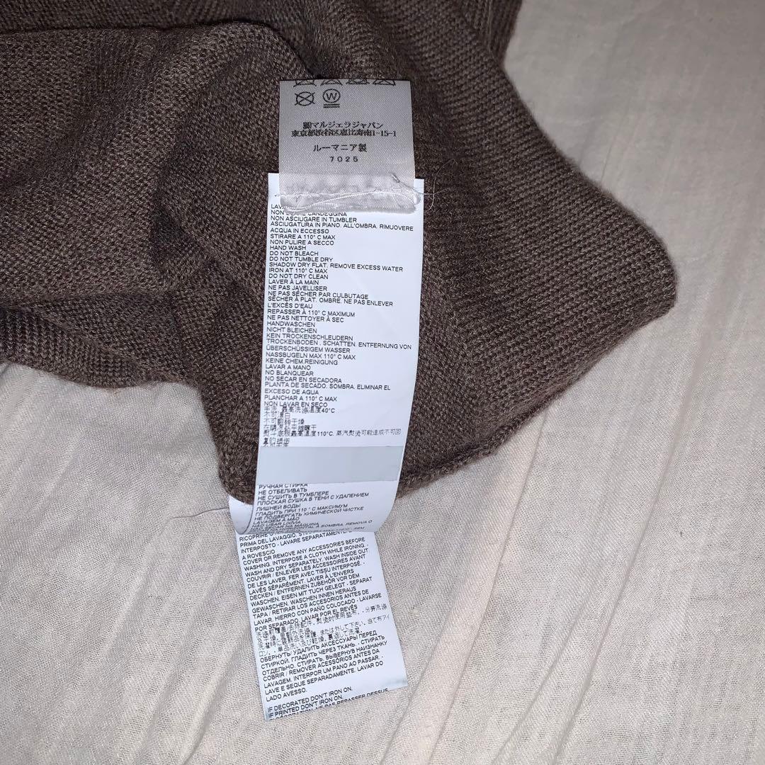 maison margiera タートルネック　ニット　エルボーパッチ