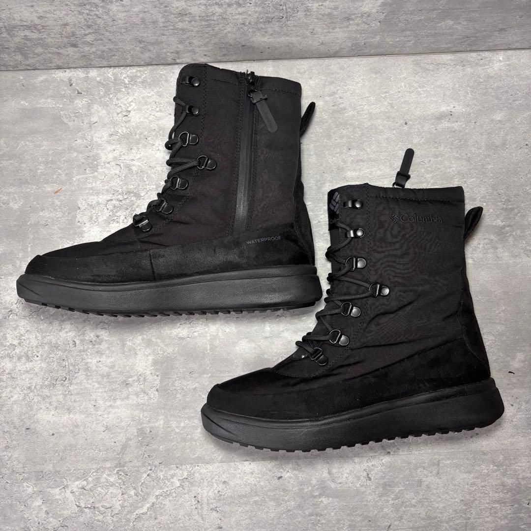 【新品】コロンビア　ショートブーツ ウォータープルーフ サイドジップ 23㎝　黒