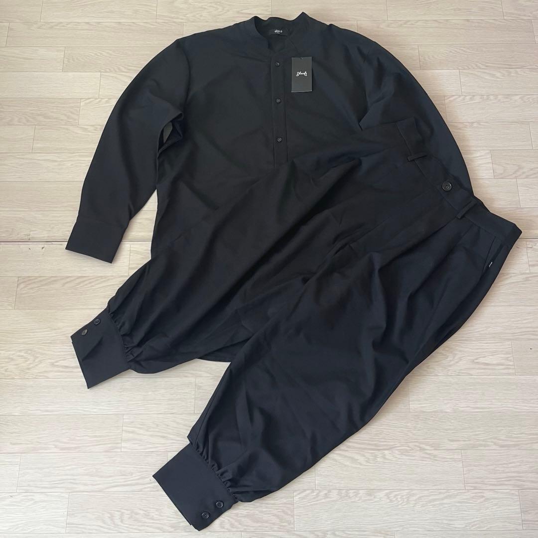未使用タグ付き glamb グラム デフォームシャツセットアップ Mサイズ 黒