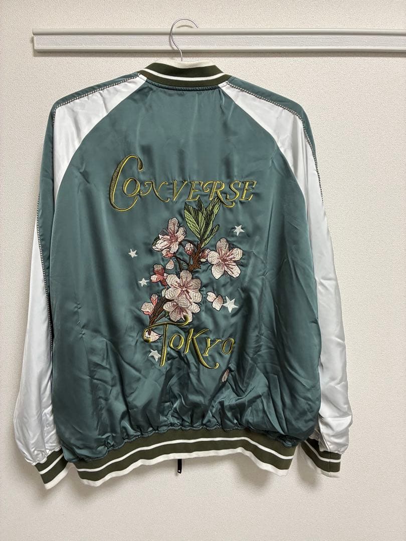 CONVERSE TOKYO 刺繍 スカジャン グリーン
