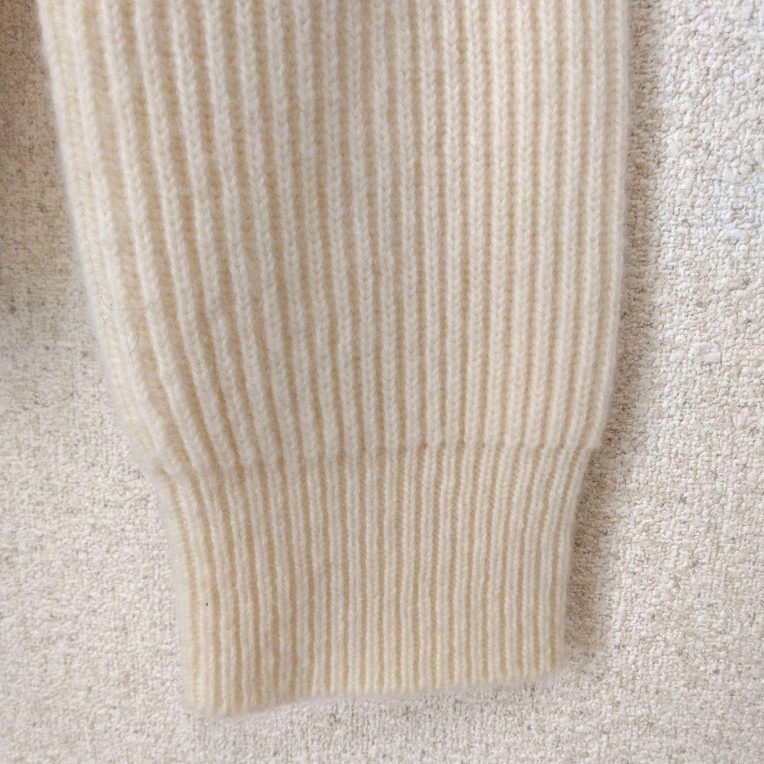 Drawer　ウールカシミヤ　リブ編み　タートルネックニット　長袖　S