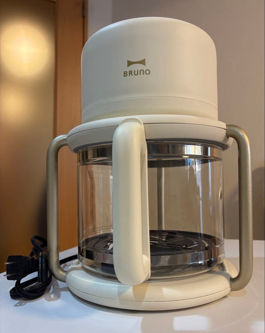 BRUNO ガラスノンフライヤー アイボリー