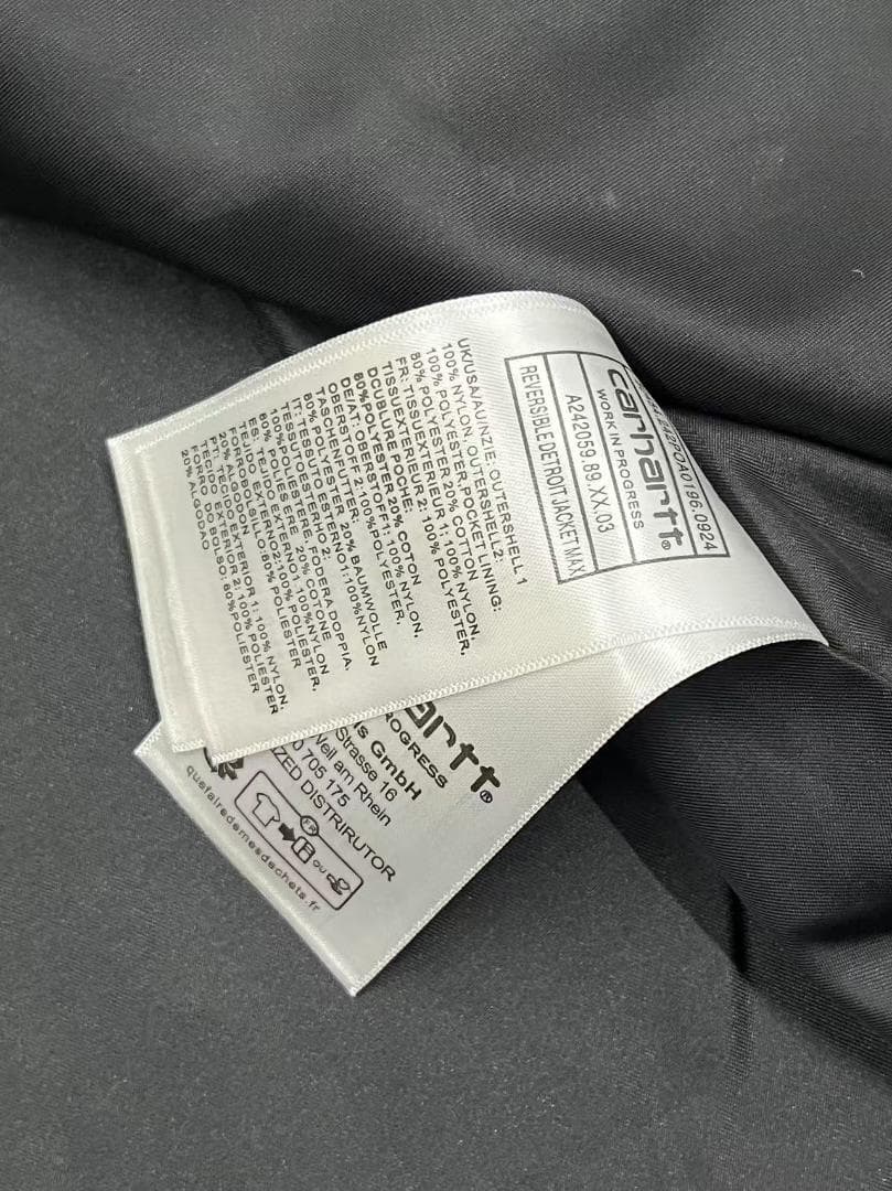 Carhartt WIP DETROIT ブラックレザージャケット Mサイズ