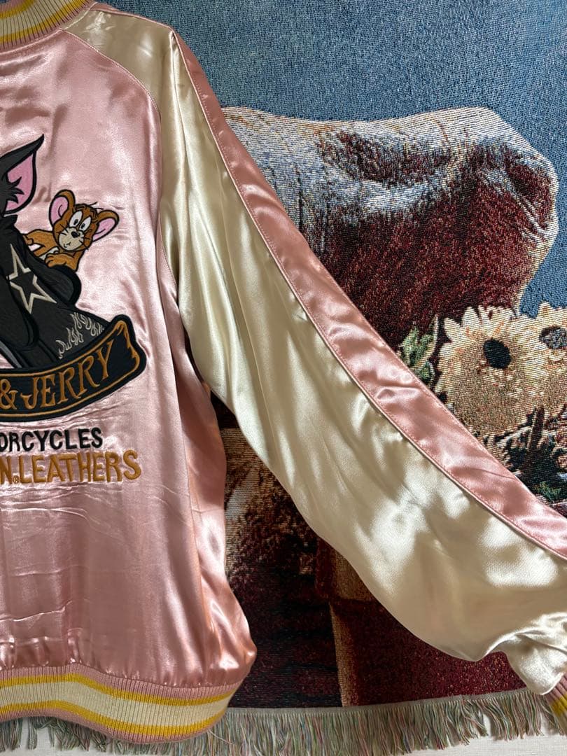 ［中古品］vanson バンソン　トムとジェリー　スカジャン　XXL